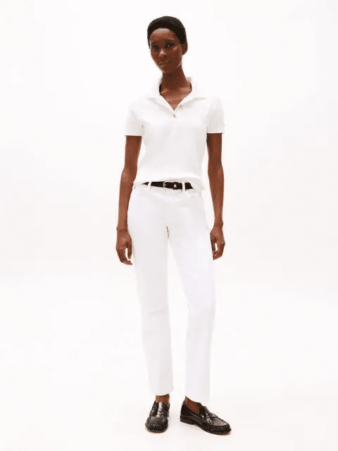 TOMMY HILFIGER Slim Polo Shirt With Gold Buttons